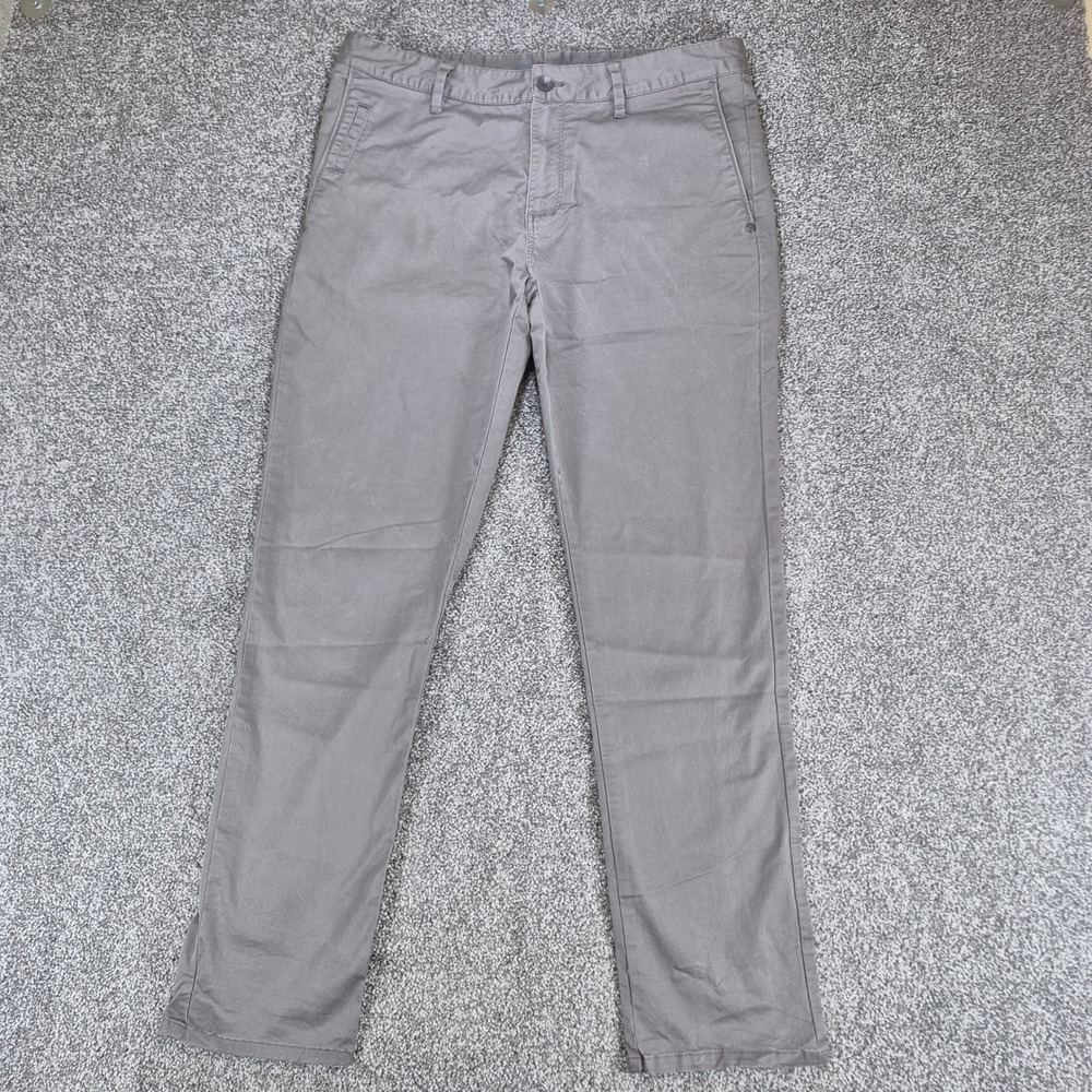 Vuori All Ways Chino Pant Mens 34 Gray Performance Stretch Twill